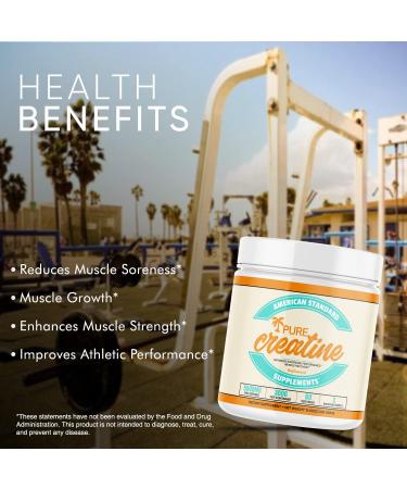 American Standard Creatine Monohydrate Powder - 5000mg for Muscle Growth, Recovery & Performance | Unflavored Micronized Formula - 60 Servings, 300g - Buy Online on GoSupps.com