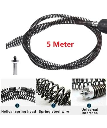 5 Meter Electric Drill Drain Cleaner | Sewer Dredging Tool for Kitchen & Bathroom | High-Quality Spring Sink Cleaner - Buy Online on GoSupps.com