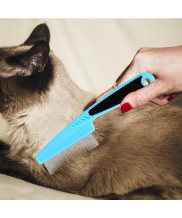 Molain Cat Dog Flea Comb Set - 4-Piece Pet Grooming & Tear Stain Remover Comb (Light Blue) - International Shipping Available - Buy Online on GoSupps.com