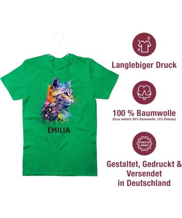 Personalized Cat Lover T-Shirt for Men - Custom Name Gift by Shirtracer - Green XXL - Buy Online on GoSupps.com