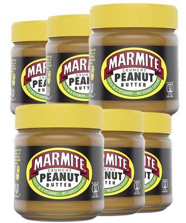 Marmite Marmite Crispy Peanut Butter Rich in Vitamin B & No Added Sugar - 6 Pots - 225g