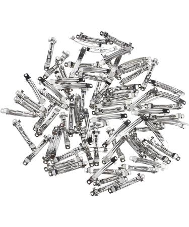 50 Pieces Retro Sliver Blank French Barrettes Hair Clips Craft Ribbon Bow DIY Elastic Tool - 7 x 58mm - Buy Online on GoSupps.com
