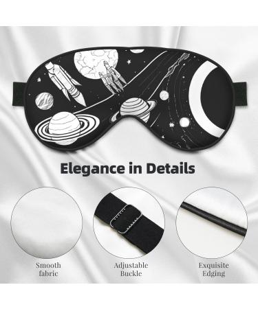 Buy Reusable Soft Sleep Mask for Women & Men | Blackout Eye Covers for Travel & Sleep | Gifts for Him & Her - Astronaut & Alien Design - Buy Online on GoSupps.com