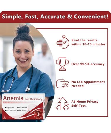 Iron Deficiency Test Kit Accurate & Easy at-Home Test to Monitor Iron Levels Suitable for Both Children and Adults-ONE Test 1 Count (Pack of 1) - Buy Online on GoSupps.com