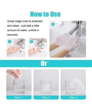 GXF Compressed Towel: Portable Cotton Travel Washcloths - Hypoallergenic & Dehydrated for Camping/Hiking - 7.8 X 8.6 - Buy Online on GoSupps.com