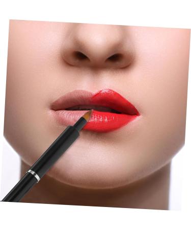 FRCOLOR Lip Brush smudge stick lip stick lip gloss applicators round applicator make up Tricolor lipstick brush lip balm Makeup Tools beauty tools aluminum makeup brush Lip Gloss Brush 13.40X0.90X0.90CM Black - Buy Online on GoSupps.com
