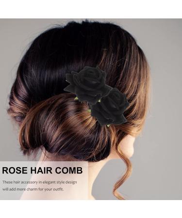 OSALADI 1 Set Rose Hair Clip Bride Headpieces Gothic Hair Accessories Flower Hair Clip Hair Pins for Buns Bride Hair Comb Women Hair Accessories Rose Hair Comb Roses Miss Fabric Iron - Buy Online on GoSupps.com