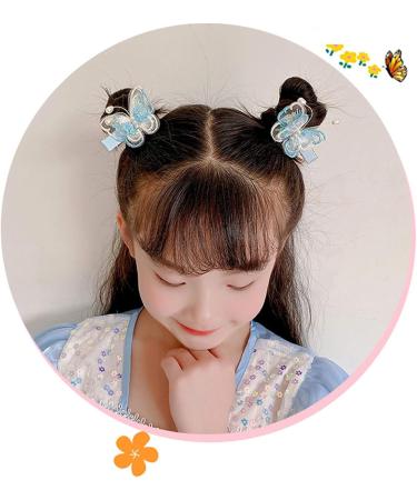 Muloo 2pieceS Girls Hair Clip Embroidery Butterfly Hairpins Elegant Hairstyle Accessories Bows Hair Barrettes Children Headdress Hair Clip Yellow - Buy Online on GoSupps.com