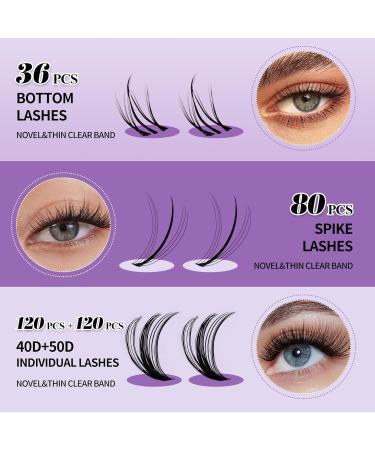 DIY Lash Extension Kit - Multi-Type Lash Clusters & Bottom Lashes | 20/30/40/50D 12-18mm | Complete Volume Lashes Set with Bond Seal & Applicator - Buy Online on GoSupps.com