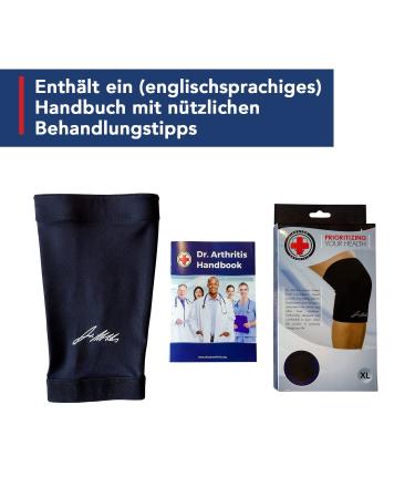 Knee Support Bandage for Arthritis & Injuries - Men's & Women's Knee Brace (Black XL) | Relief for Tendonitis & Osteoarthritis - Buy Online on GoSupps.com