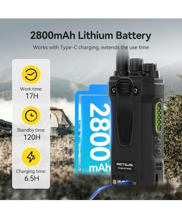 Retevis NR30S Walkie Talkies Long Range IP67 Waterproof GMRS Two Way Radio Noise Canceling - Black - Pack Of 2 - Buy Online on GoSupps.com