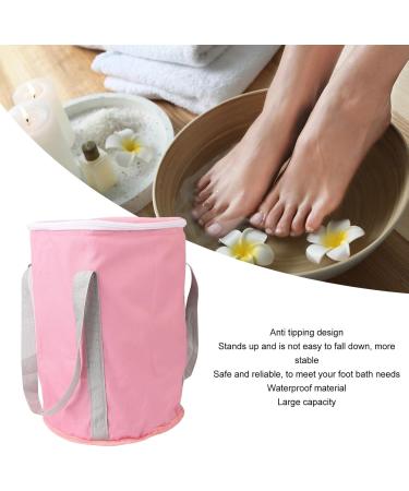 Verdant Touch Foot Soaking Bath Bag Collapsible Foot Soaking Bath Bag 5 Layer Insulated Waterproof Portable Travel Foot Bath Bag with Lid for Travel Camping Pink - Buy Online on GoSupps.com