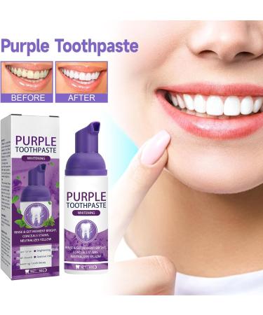 Purple Toothpaste for Whitening | Effective Stain Removal for Bright White Teeth - 1 Piece - Buy Online on GoSupps.com