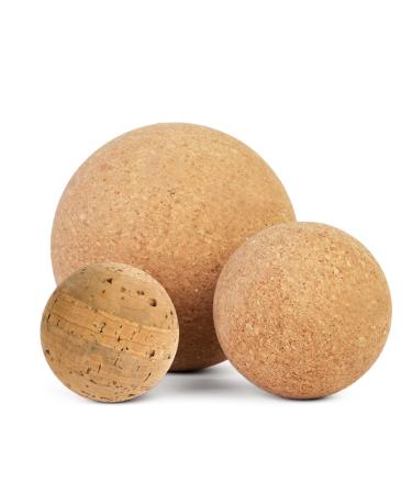 Yoga Studio massage ball made of natural cork without brand 3-2 cm 4 cm 6 cm