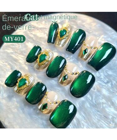 Beton Genle me Derzi Dolgu eridi - Gel Nail Color Manicure Supplies | Emerald Green Cat Eye Effect Nail Polish - Onar m ve Yenileme in - Buy Online on GoSupps.com