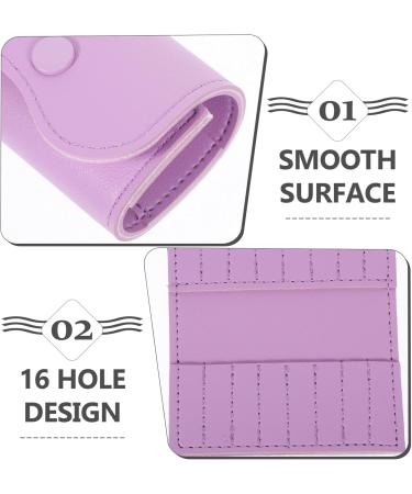 Beaupretty Nail Drill Bit Holder Organizer 16 Holes Nail Drill Bit Holder Wallet Storage Bag Nail Grinding Bits Display for Manicure Tools for Travel or Home Purple - Buy Online on GoSupps.com