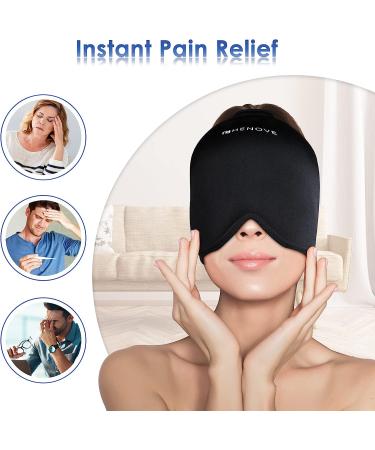 Chenove Migraine Ice Head Wrap - Gel Cap for Migraine & Headache Relief - Medium Size - Black (Style A) - Buy Online on GoSupps.com