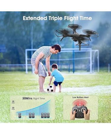 ATTOP FPV Drone with Camera for Adults/Kids/Beginners Total 30 Mins Flight time FPV Drones 120Â°Wide View  Easy Control with Remote/App/Voice/Gesture/Gravity 1 Key Operation Boys & Girls Toy Drone - Buy Online on GoSupps.com