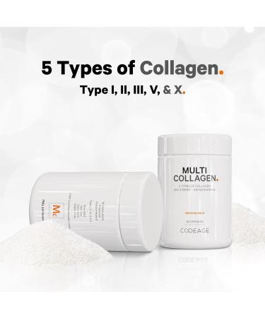 Codeage Multi Collagen Protein Capsules & Multi Collagen Protein Powder Bundle | Multi Collagen Pills Collagen Types I II II V & X 90 Count | Multi Collagen Peptides - Pure Hydrolyzed 20 oz - Buy Online on GoSupps.com