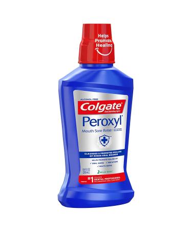 Colgate Peroxyl Antiseptic Mouth Rinse - Mild Mint | 250mL (8.4 fl oz) - Buy Online on GoSupps.com