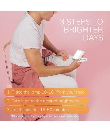 Circadian Optics Luxy Light Therapy Lamp - Full Spectrum Sunlight for Happy Mood - 10,000 Lux UV-Free LED - Work from Home Solution - White/Orange - Buy Online on GoSupps.com