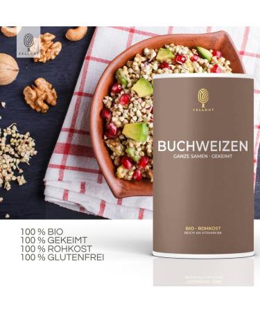 Buy Zellgut Organic Buckwheat Entire Seeds 800g | 100% Raw Food Quality | Gluten-Free | Rich in Magnesium Calcium & Iron | EU Organic Agriculture - Buy Online on GoSupps.com