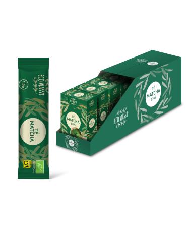 ECO WASSY Certified Japanese Matcha Tea. 100 Ceremonial Grade Cans.100 Individual Sticks for Easy Transport.100% Natural Matcha Powder. Reducing detoxifying and antioxidant. (100 sticks)