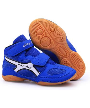 COWOX Kids Wrestling Shoes Indoor Training Boxing Shoes Blue 12Kid - Buy Online on GoSupps.com