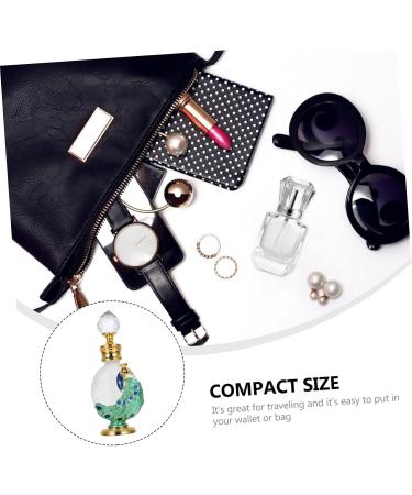 IWOWHERO 1pc Peacock Essential Oil Bottle Glass Perfume Bottle Liquid Bottle Women Perfume Bottle Liquid Dispenser Empty Perfume Bottle Home Perfume Bottle Glass Empty Holder Liquid Holder 10.50X3.10X2.20CM Green - Buy Online on GoSupps.com