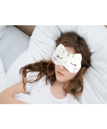 Cute Cartoon Cat Eye Mask - Super Soft Lightweight Eye Cover for Sleep | Funny Eye Mask for Women, Men & Kids - Buy Online on GoSupps.com