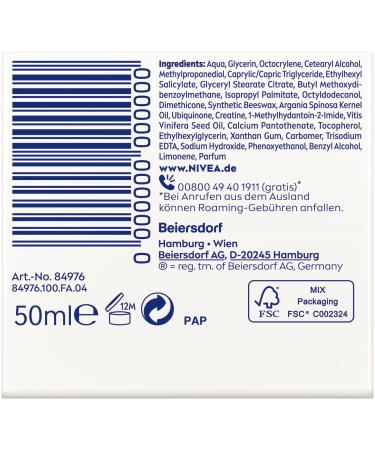 NIVEA Q10 Anti-Lines Day Cream - Extra-Rich Facial Care with Organic Argan Oil | 50ml (1-Pack) - Intensive Moisturizer for Smooth Skin | SPF 15 - Buy Online on GoSupps.com