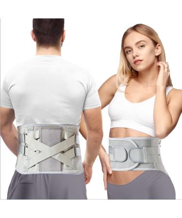 Back Brace for Men and Women Back Support Belt for Lower Back Pain Relief Scoliosis Sciatica Herniated Disc Heavy lifting Lightweight Breathable Lumbar Support with Dual Adjustable Straps (Large)