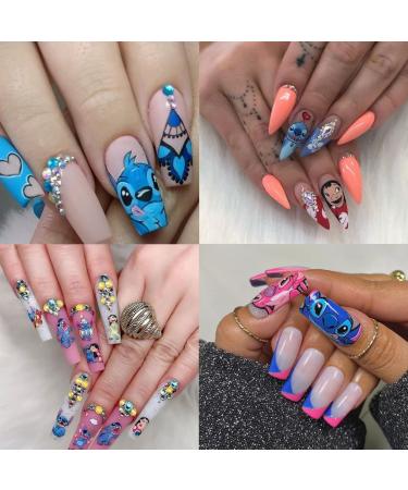 Cute 3D Self-Adhesive Nail Art Stickers - 6 Sheets Cartoon Designer Decals for DIY Acrylic Nail Decorations - Kawaii Nail Supplies for Women and Girls - Buy Online on GoSupps.com