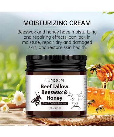 Face Repair & Body Moisturizer Cream - Beef Tallow Beeswax & Honey for Dry Skin Repair | Firming & Even Skin | 2.11 Oz - Buy Online on GoSupps.com
