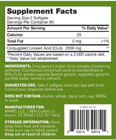 Dr Amy Myers CLA Metabolism Support - 120 Softgels for Lean Muscle & Weight Management - Buy Online on GoSupps.com