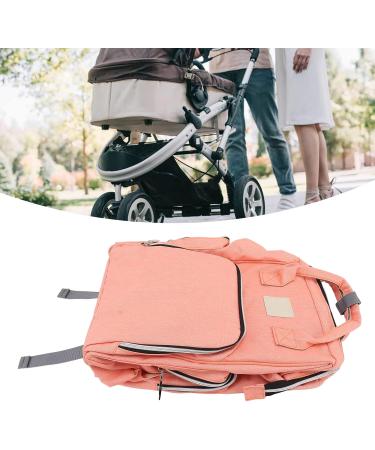 Shanrya Waterproof Multifunction Mummy Backpack - Large Capacity Outdoor Wrapping Bag with 2 Hanging Straps - Pink & Orange - Buy Online on GoSupps.com