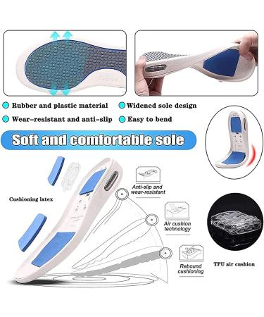 LLDDP Men's Diabetic Shoes Wide Width Adjustable Closure Lightweight Breathable Swollen Feet Walking Edema Sneakers - Blue - Size 8 - Buy Online on GoSupps.com