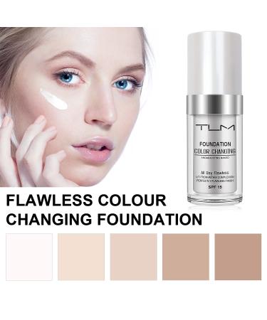 30ml TLM Colour Changing Foundation Concealer - 2 Pack Makeup Base for Flawless Warm Skin Tone Coverage - Buy Online on GoSupps.com