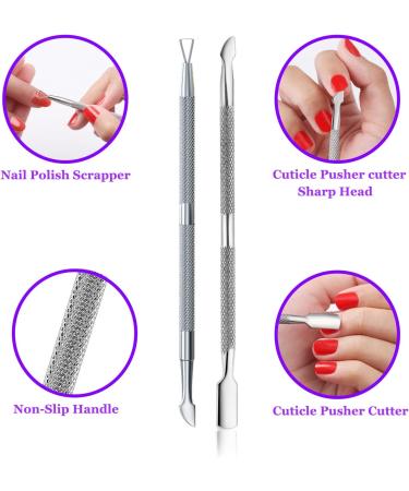 Professional 11Pcs Nail File and Buffer Set with Cuticle Nipper and Pusher - Manicure Tool Kit for Shiny Nails - Buy Online on GoSupps.com