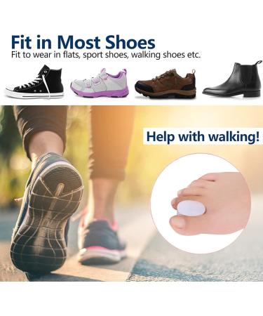 Haosem Gel Toe Spreader & Separator - 2-Piece Bale Toe Corrector for Big Toe Pain Relief & Overlapping Toes - Comfortable White Design - Buy Online on GoSupps.com