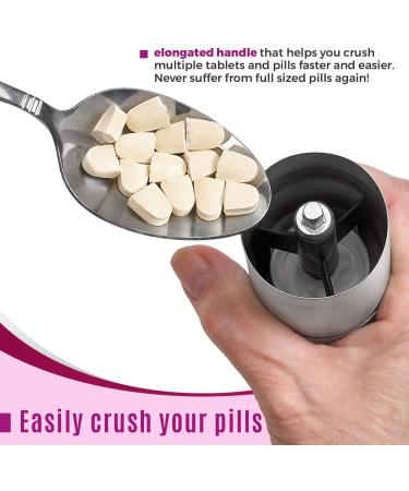 Top Choice Pro Pill Grinder and Cutter - Manual Stainless Steel Crusher for Easy Medication Intake - Buy Online on GoSupps.com