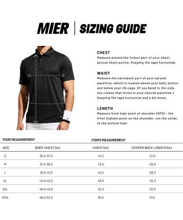 MIER Men's Quick Dry Polo Shirt - Black, Small | Moisture Wicking Recycled Polyester, Golf & Casual Wear - Buy Online on GoSupps.com
