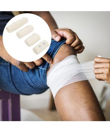 Baluue 4 Rolls Elastic Band Gauze Pads - Non Woven Stretchy Self Adherent Wrap | Medical Cohesive Tape for Protection - International Shipping Available - Buy Online on GoSupps.com