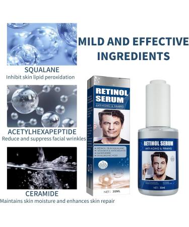 TBeautfave Retinol Serum for Men High Strength Anti-Aging Serum with Hyaluronic Acid Retinol Moisturiser Serum Face Serum for Fine Line and Wrinkles Skin Repair Serums Skincare - Buy Online on GoSupps.com