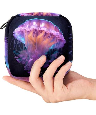 Jellyfish Period Bag - Portable Sanitary Napkin Storage Pouch for Teen Girls - Multicoloured - Buy Online on GoSupps.com