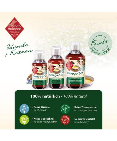ChronoBalance Omega-3 Flaxseed and Salmon Oil for Dogs Natural Food Supplement Nourishes Skin and Coat and Supports the Immune System with Measuring Cap (100 ML) - Buy Online on GoSupps.com