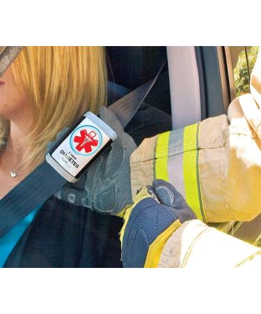 Diabetes Alert Seat Belt Cover | Medical ID for Type 1 & 2 Diabetics | Customize Meds Allergies & Emergency Info | Health History + PDF by MediPal - Buy Online on GoSupps.com