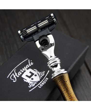 Haryali London Handmade Antique Black/Gold Razor | Premium Quality Shaving Tool for International Shipping - Buy Online on GoSupps.com
