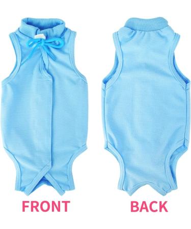 Easy Joy Recovery Suit for Cats - Postoperative Litter Clothing for Abdominal Wounds | E-Collar Alternative | Soft Indoor Pet Apparel (M Blue) - Buy Online on GoSupps.com