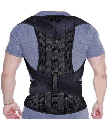 XS-5XL Plus Size Back Brace Posture Corrector Women Men Scoliosis Hunchback Corrector Adjustable Full Back Support Belt For Upper And Lower Back Pain Relief (Color : Black Size : 3X-Large) 3X-Large Black